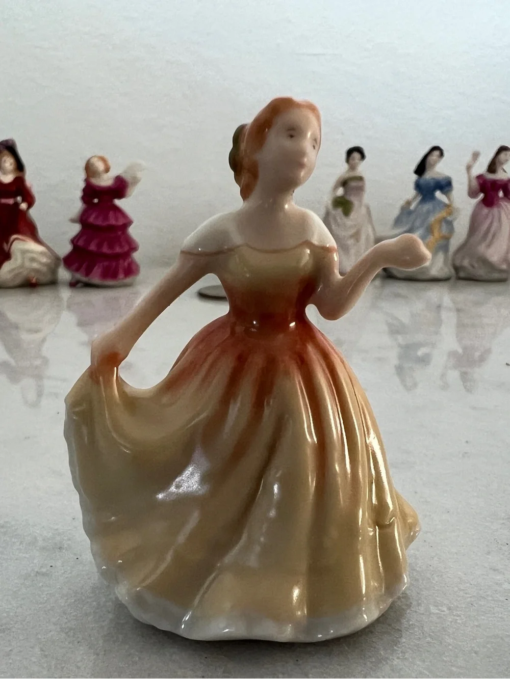 Royal Doulton 2002 Set Of 10 TINY PRETTY LADIES  Mini 2.5” Porcelain Figurines